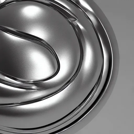 Image similar to hyperfuturism abstract 3 d object, liquid metal, chrome, fur, octane render, high detail