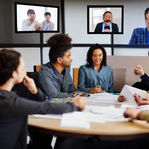 Image similar to 10 people in a video meeting trying to plan a sprint