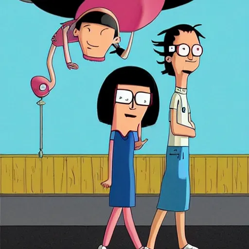 Prompt: Movie poster for Bob's Burgers directed by Tim Burton