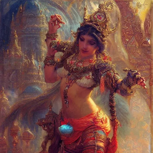 Image similar to artstation, intricate details, hyper details, by gaston bussiere, ganesha,