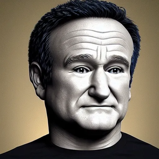 Prompt: robin williams 3 d art