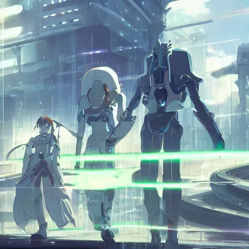 Image similar to Sci-Fi D&D, by makoto shinkai