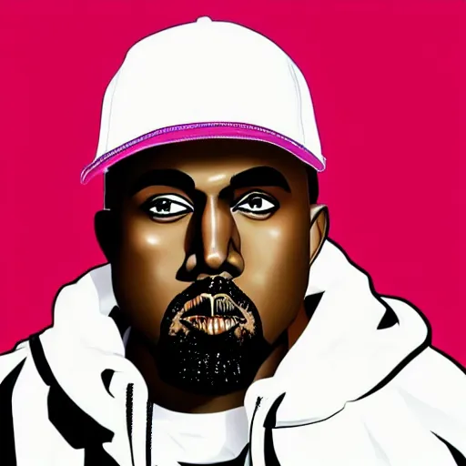 Prompt: kanye west as an anime character