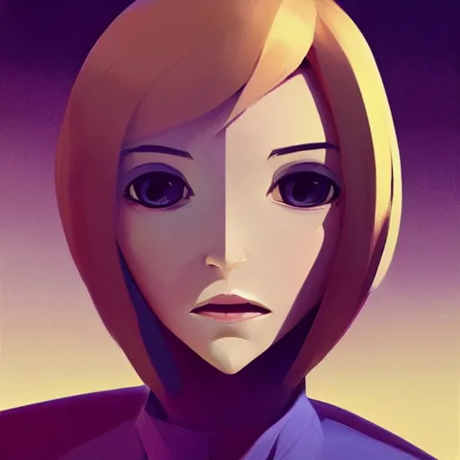 Image similar to face icon stylized minimalist contact 1 9 9 7, loftis, cory behance hd by jesper ejsing, by rhads, makoto shinkai and lois van baarle, ilya kuvshinov, rossdraws global illumination