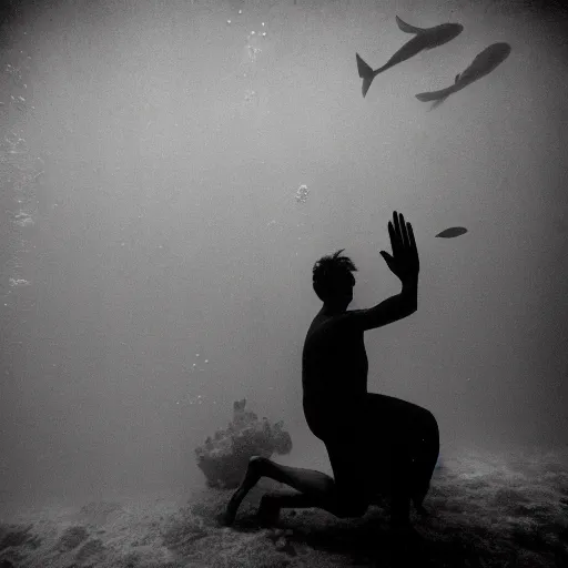 Image similar to Underwater thinker by Trent Parke, clean, detailed, Magnum photos