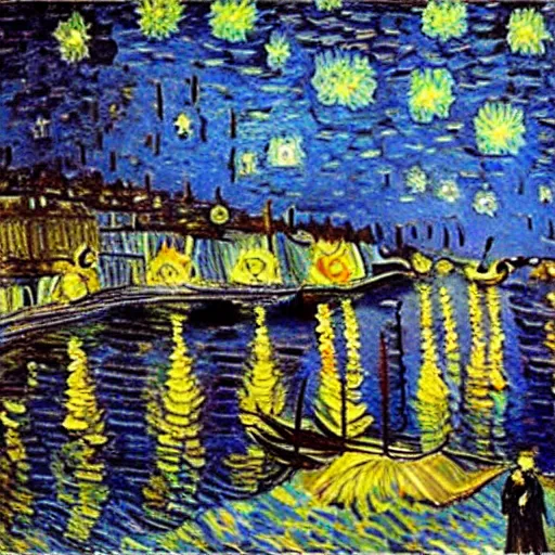 Prompt: starry night in istanbul by van gogh, detailed painting
