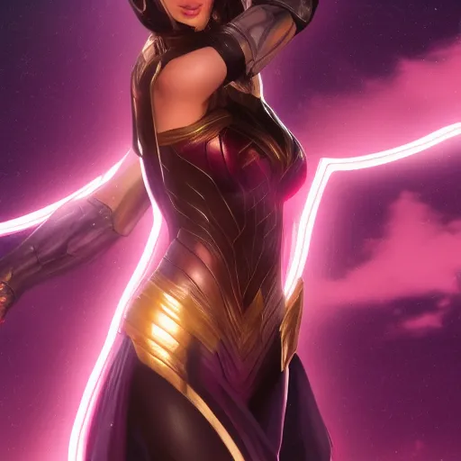 Image similar to Gal Gadot is Thanos, hyperdetailed, artstation, cgsociety, 8k