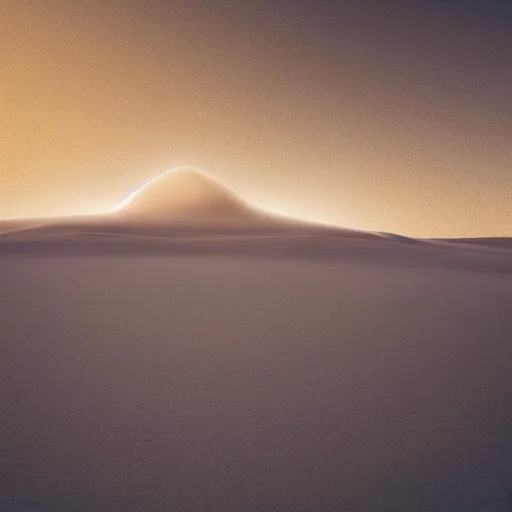 Image similar to beeple art of a sandstorm approaching in a desert