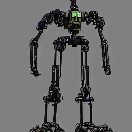 Prompt: humanoid skinny mech