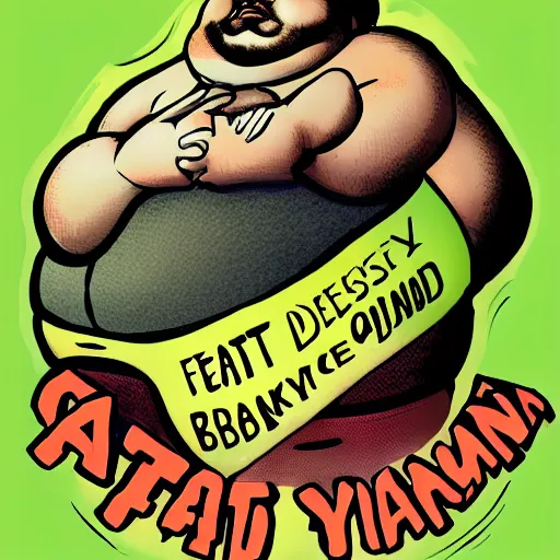 Image similar to fat man we respect you a lot fat man, snake oil CMO purple green color scheme