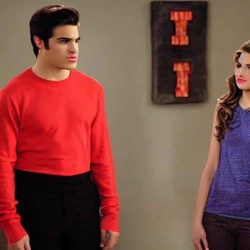 Prompt: mario in the show glee ( 2 0 0 9 )