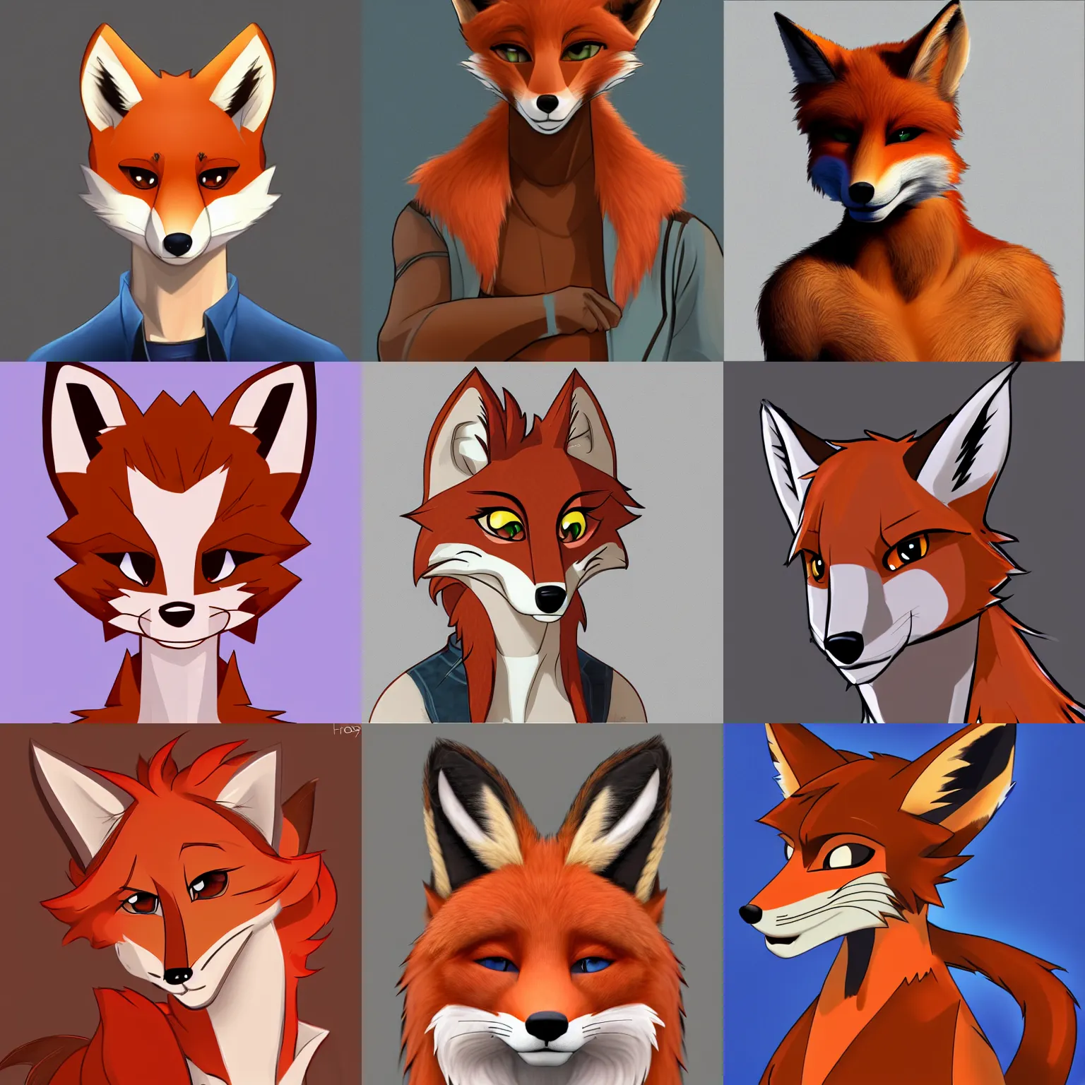 Prompt: extremely beautiful FurAffinity art of a natural handsome cute cartoon male anthro fox character with styled hair, highly detailed, 4k, trending on FurAffinity