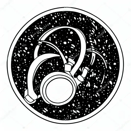 Image similar to svg sticker, centered, round-cropped, white-space-surrounding, Dragon listening to headphones, flat colors, vector art