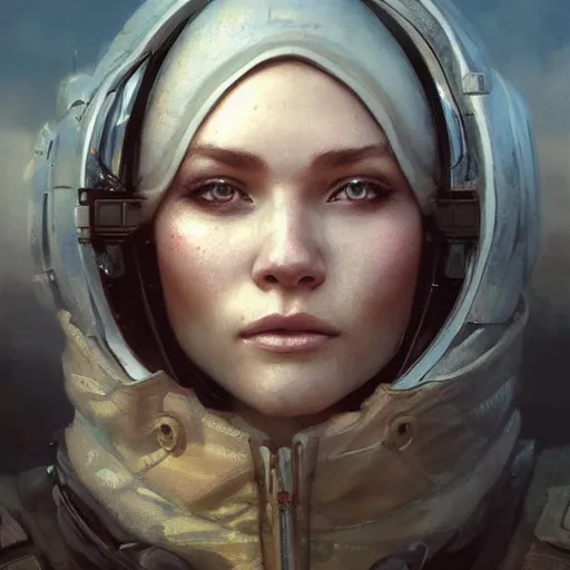 Image similar to A close up portrait on the street of Russian sleeping quarters on the moon, Norilsk, sci-fi, fantasy, intricate, very very beautiful, elegant, highly detailed, digital painting, artstation, concept art, smooth, sharp focus, illustration, art by artgerm and greg rutkowski and alphonse mucha