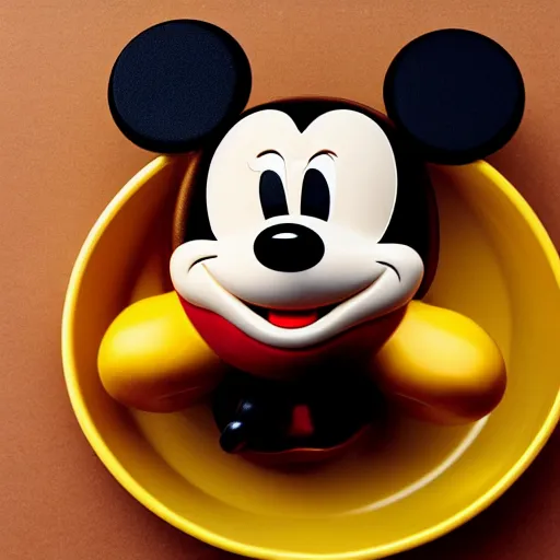 Image similar to obese mickey mouse happy meal toy, product photo, macro, dof, masterpiece