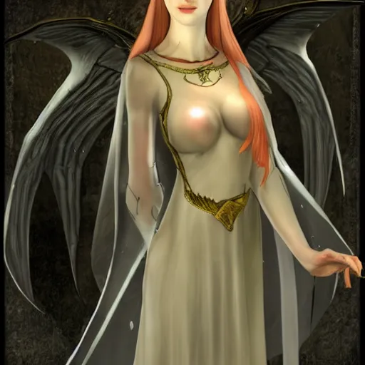 Image similar to galadriel as a succubus