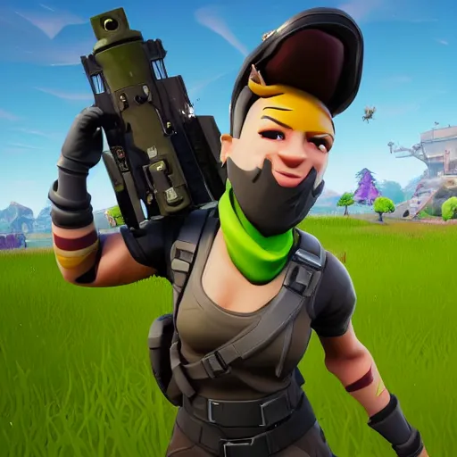 Image similar to fortnite character anthropomorphic pickle with kind eyes and a derpy smile. wearing a flak jacket ammo bandolier cargo pants black combat boots. fortnite, unreal engine, highly detailed