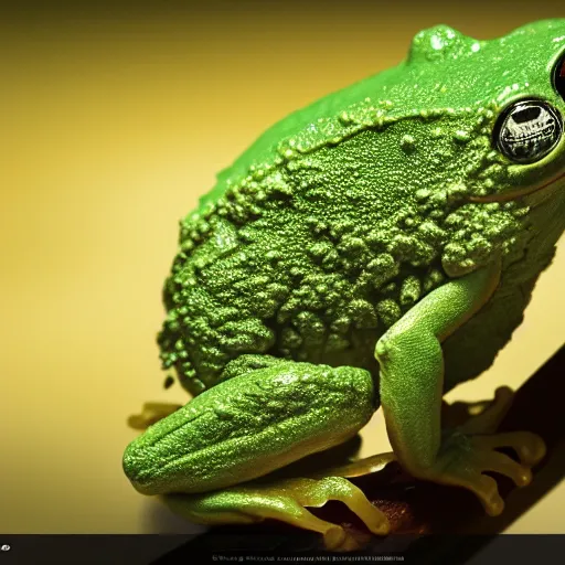 Image similar to beautiful bud of marijuana in a shape of a green frog, intricate details, weta 8 k hyper realistic detailed cinematic still