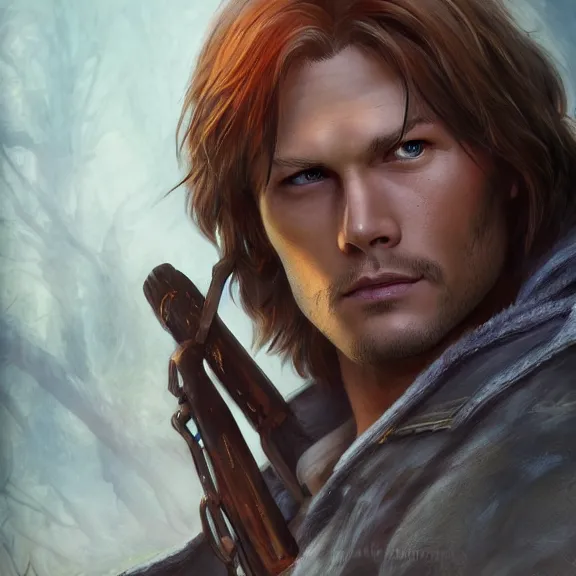 Prompt: sam winchester as doa 6 character, d & d, fantasy, highly detailed, digital art, trending on artstation, smooth, sharp focus, illustration, art by peter tang and artgem