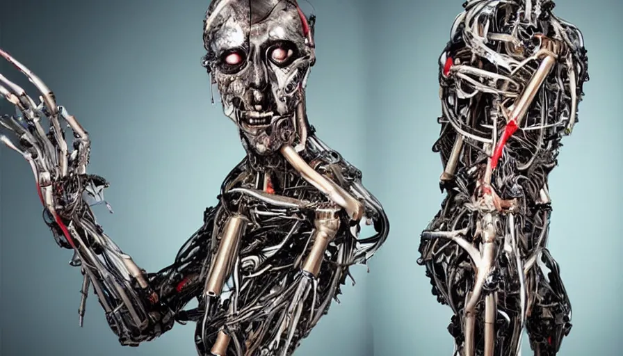 Image similar to big budget horror movie a ((((body worlds)))) cyborg