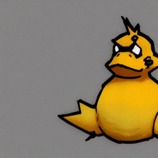 Image similar to psyduck photorealistic