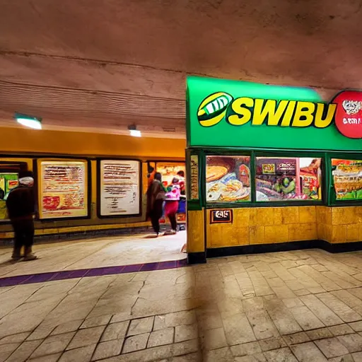 Image similar to an Subway fastfood temple in mesopotanian ancient city, Subway fastfood temple !!!!!!!!!!!!!!!!!!!!!!!!!! Subway fastfood , temple Subway fastfood !!!!!!!!!!!!!!!!!!! award winning photo