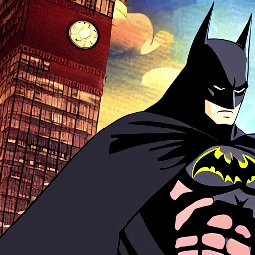 Image similar to batman anime created by Gonzo studios. 4k, highly detailed.