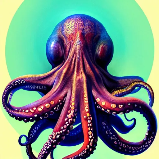 Image similar to the octopus, amazing, beautiful, perfect eyes, full body shot, portrait, vivid colors, elegant, concept art, sharp focus, digital art, Hyper-realistic, 4K, Unreal Engine, Highly Detailed, HD, Dramatic Lighting by Brom, trending on Artstation