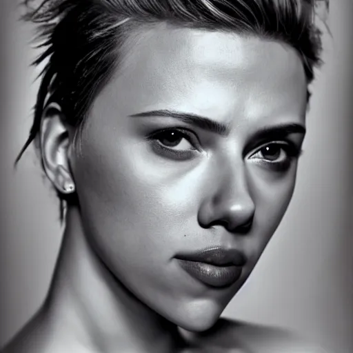 Image similar to photograph of scarlett johansson taken by david lazar, highly detailed and symmetrical face, 8 k