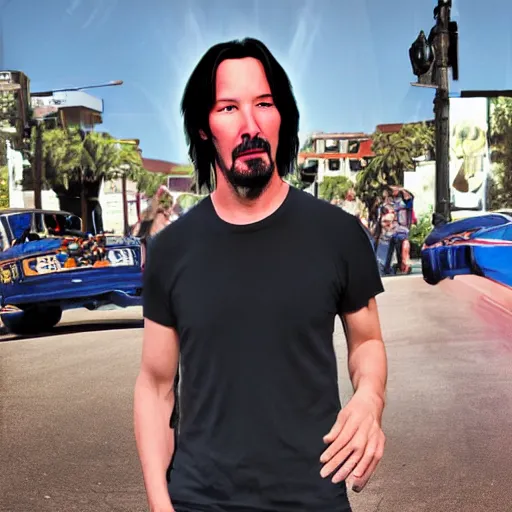 Image similar to Keanu Reeves as Cr1tikal, photograph