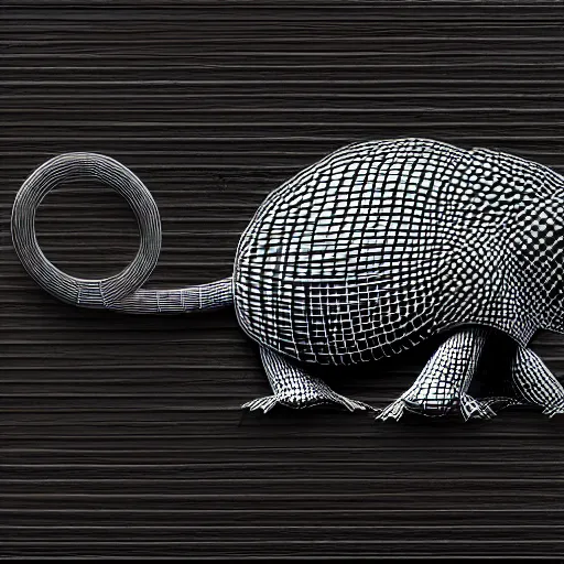 Image similar to a 3d design of a black t-shirt, armadillo patriot potus, modern art placed in a large living room, superrealism 3d 8k resolution