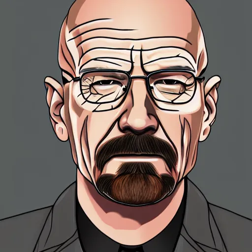 Image similar to a detailed portrait of walter white with face tattoos, art illustration, incredibly highly detailed and realistic, 8 k, sharp focus