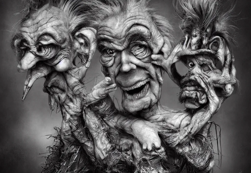 Prompt: full frame dr. seuss characters, photo, h. r. giger, by lee jeffries