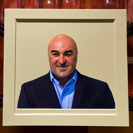 Image similar to kevin o'leary draw in kevin o'leary painting, painted by kevin o'leary in his room