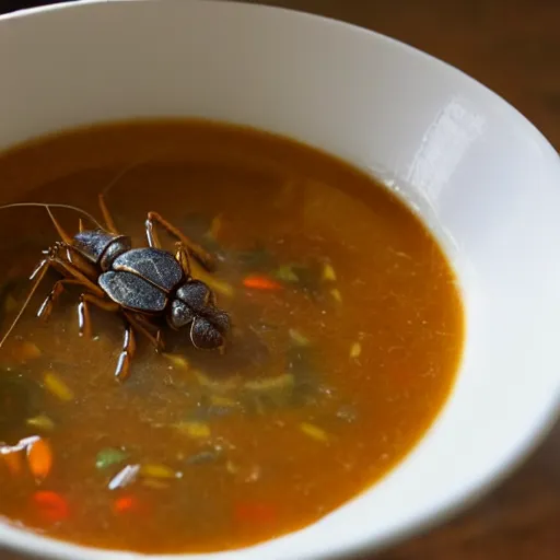 Prompt: a soup of bugs