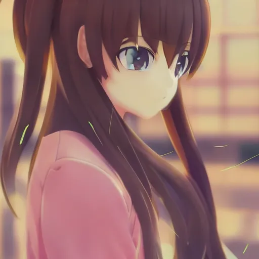 Prompt: a high detail portrait of high school girl by makoto sinkai, kyoto animation, kawaii, full body, in simple background, CLIP STADIO, mad painting