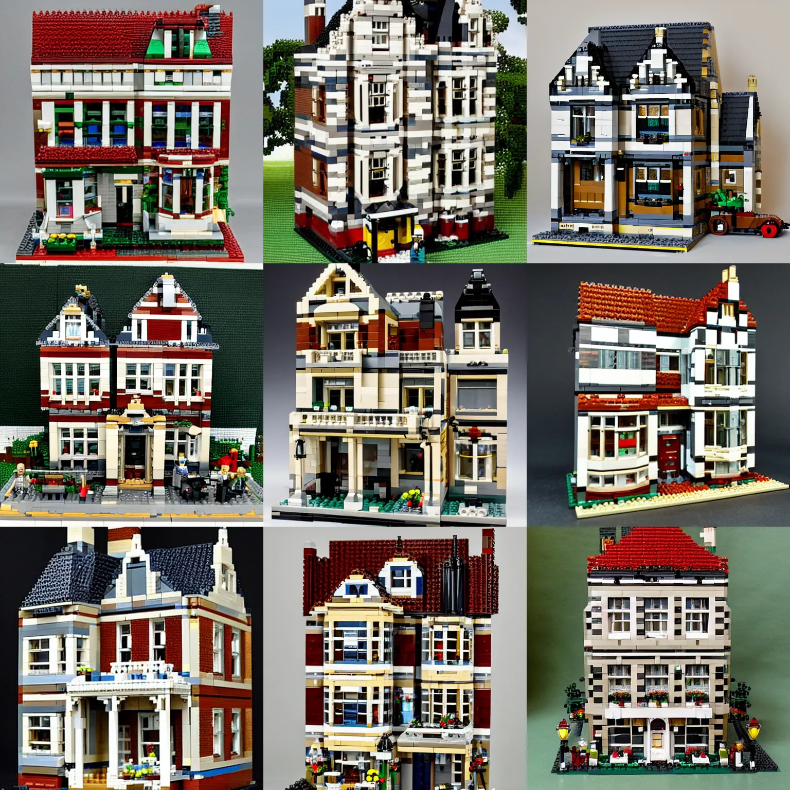 Prompt: an edwardian home in a london suburb lego set