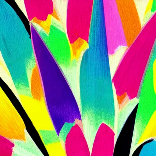 Image similar to rainbow pineapple. pop art.