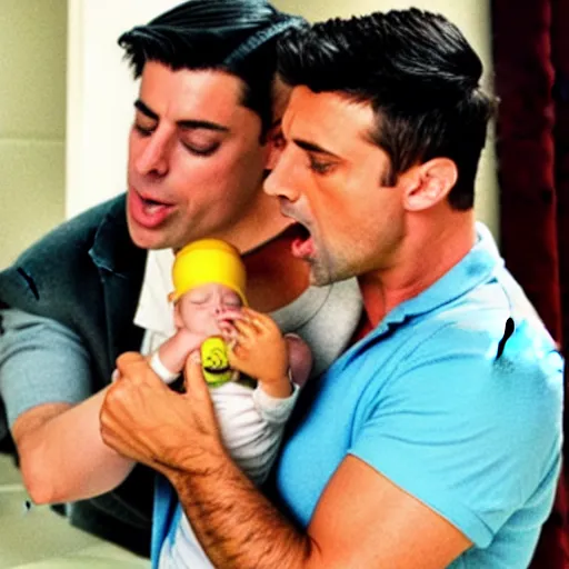 Image similar to joey tribianni swallowing a baby whole