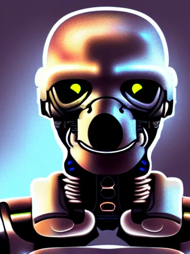 Prompt: anthropomorphic sloth cyborg, the terminator : : cyberpunk, terminator : : digital art, concept art, digital illustration, photorealism, fashion photography