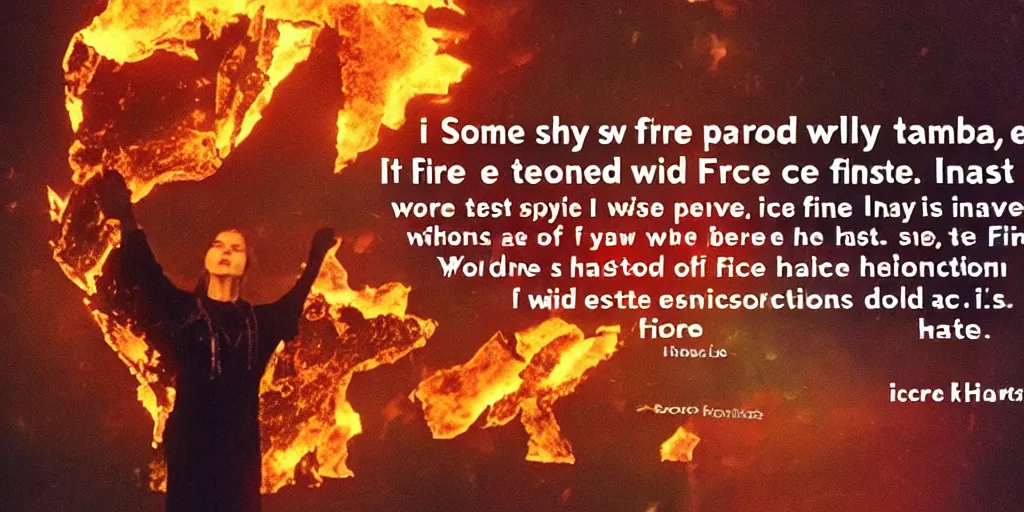 Image similar to some say the world will end in fire, some say in ice. from what i've tasted of desire i hold with those who favor fire. but if it had to perish twice, i think i know enough of hate to say that for destruction ice is also great and would suffice