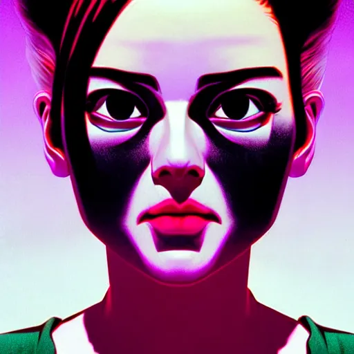 Image similar to bored actress with low eyes and dark circles. underground box office hit, comedy and seventies italian horror movie, unreal engine, intricate, ultra detailed 8 k, ambient occlusion, best, cool, extremely beautiful and aesthetic shape of face and neck, art by hiroaki samura and ilya kuvshinov and rossdraws andy warhol