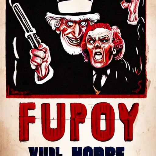 Image similar to uncle sam, horror film poster