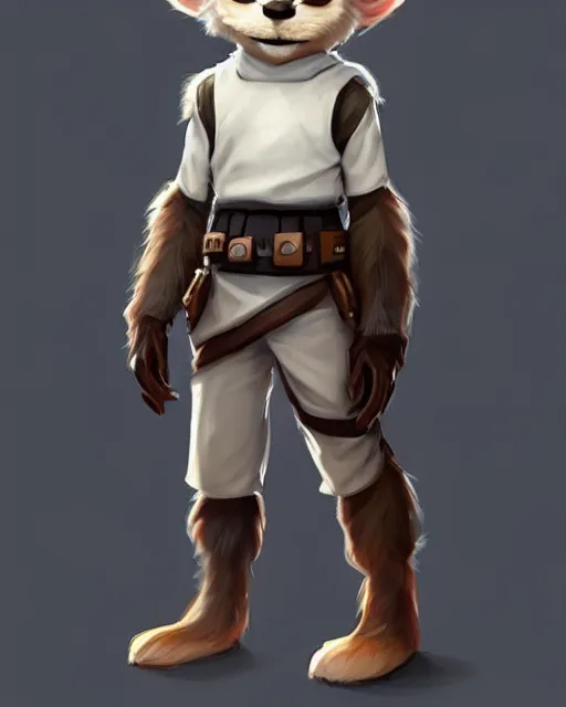 Image similar to character concept art of a cute young male anthropomorphic starwars furry | | cute - fine - face, pretty face, key visual, realistic shaded perfect face, fine details by stanley artgerm lau, wlop, rossdraws, james jean, andrei riabovitchev, marc simonetti, and sakimichan, trending on artstation