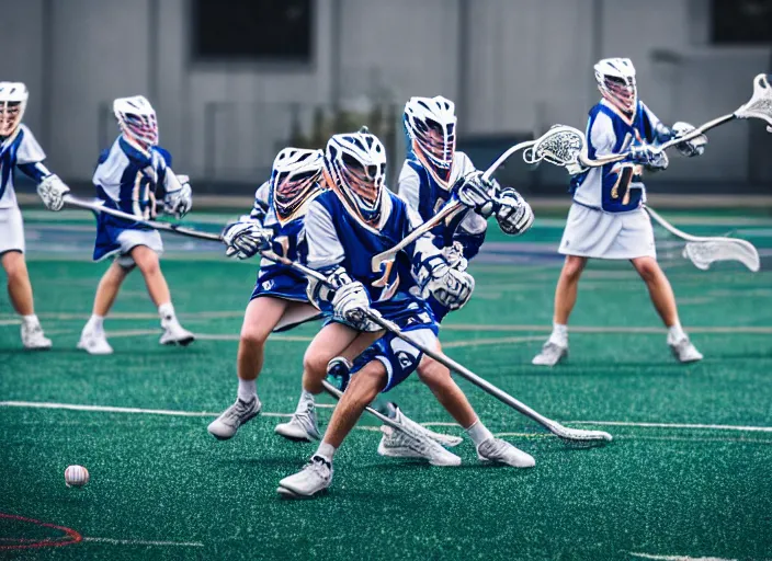 Prompt: photo of the lacrosse team, playing intergalactic championship versus chitauri. Highly detailed 8k. Intricate. Sony a7r iv 55mm. Award winning.