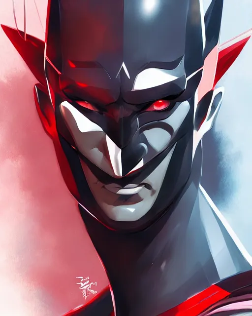 Image similar to anime portrait of Batman Beyond by Stanley Artgerm Lau, WLOP, Rossdraws, James Jean, Andrei Riabovitchev, Marc Simonetti, and Sakimichan, trending on artstation