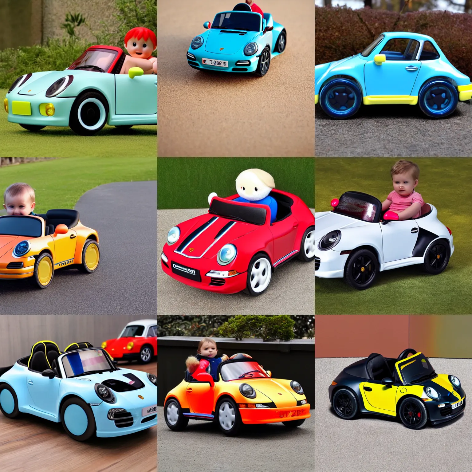 baby cars in a school class, Stable Diffusion