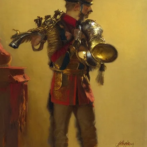 Image similar to detailed portrait of nutcracker soldier, spring light, painting by gaston bussiere, craig mullins, j. c. leyendecker