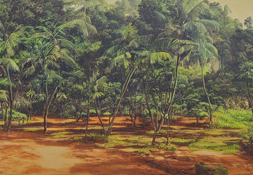 Prompt: sri lankan landscape, painting by david paynter,
