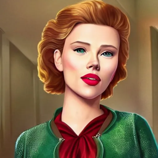 Image similar to scarlett johanson as a disney character